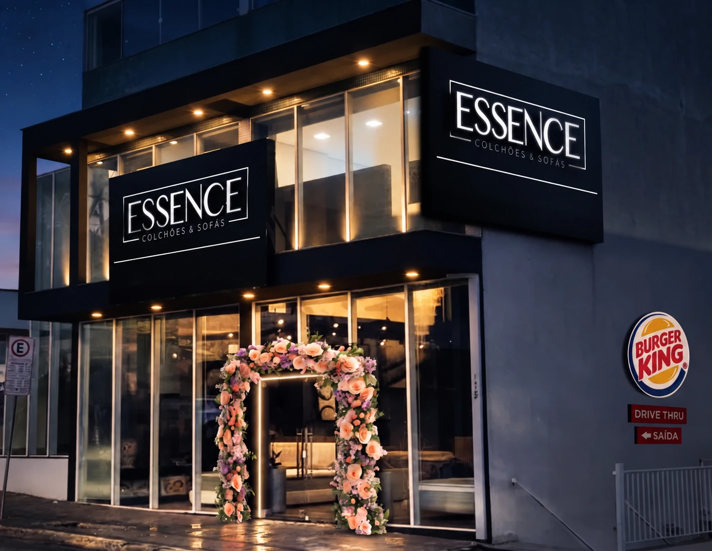 Fachada da Essence Colchões & Sofás em Pato Branco